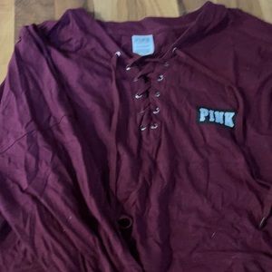 pink long sleeve crop top